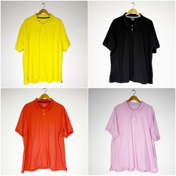 Saddlebred Men’s Polo Shirt Set - Yellow, Black, Red, Pink Size XXL - Picture 1 of 11